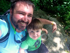 Hidden off the path sits the marker noting the top of Black Mountain, Kentucky.